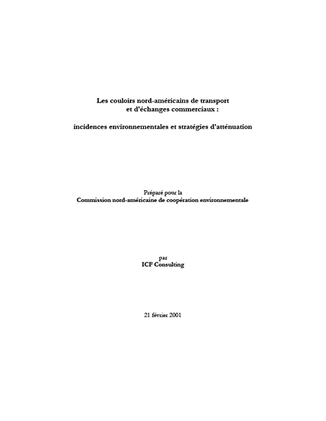 North American Trade and Transportation Corridors