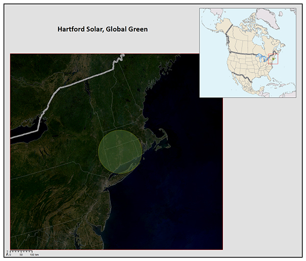 Satellite map for Hartford Solar - NAPECA