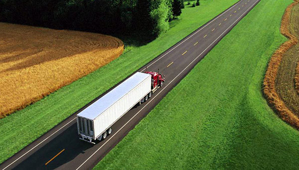 Freight truck on a road