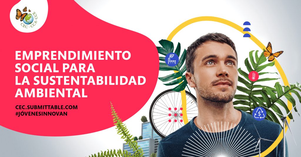 ¡El emprendimiento social para la sustentabilidad ambiental! Social media poster for the 2020 Youth Innovation Challenge