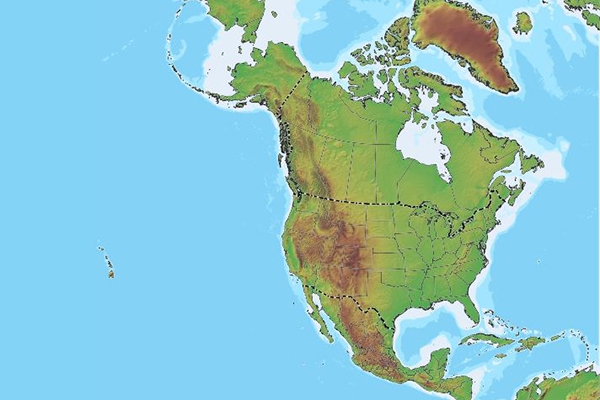 Map of North America