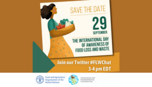 Graphic of the invitation to a CEC Event - Reduce Food Loss