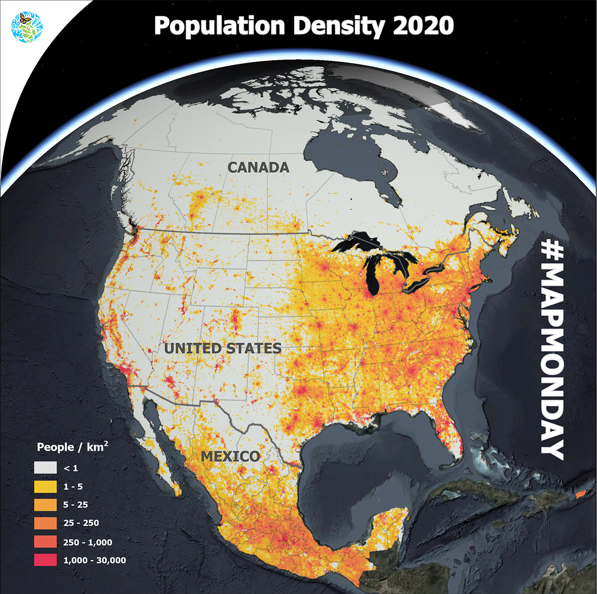 MapMonday November - Population Density 2020