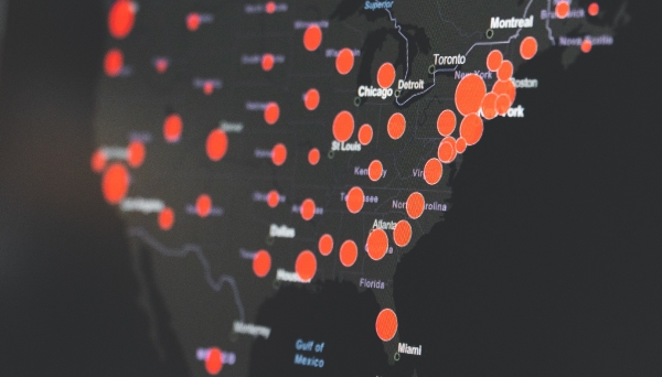 Data map of North America