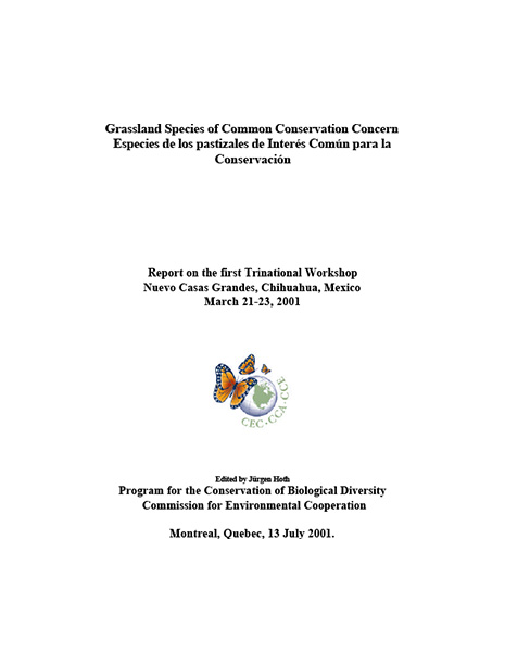 Grassland Species of Common Conservation Concern