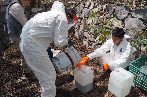 Community working on improvement of Sanitation at a farm