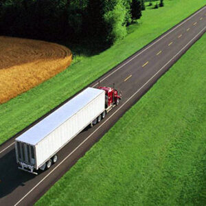 Freight truck on a road