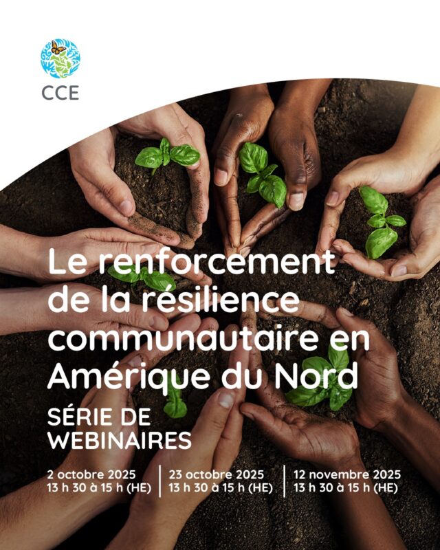 🚀 Participez à une série de webinaires sur le renforcement de la résilience communautaire en Amérique du Nord. 🌿🌎 Cette série de trois webinaires rassemblera des spécialistes, des communautés et des membres du public du Canada, du Mexique et des États-Unis pour discuter des défis environnementaux urgents dans la région.

🟢Webinaires 1: Les incidences des feux de forêt et de leurs toxines sur la salubrité de l’environnement🌲🔥
📌 2 octobre 2025
⏰ De 13 h 30 à 15 h (heure de l’Est)

🟢Webinaires 2: Les produits cosmétiques au mercure et toxiques en Amérique du Nord 🏭💄
📌 23 octobre 2025
⏰ De 13 h 30 à 15 h (heure de l’Est)

🟢Webinaires 3: Les effets des changements dans les cycles saisonniers sur les collectivités en Amérique du Nord 🍂❄️
📌 12 novembre 2025
⏰ De 13 h 30 à 15 h (heure de l’Est)

👂🗣️ Ces webinaires se dérouleront en français, en anglais et en espagnol, avec interprétation simultanée.

Ne manquez pas cette occasion et participez à la conversation ! 

Pour en savoir plus et vous inscrire, cliquez ici :
👉Pour en savoir plus, suivez le lien dans notre bio!